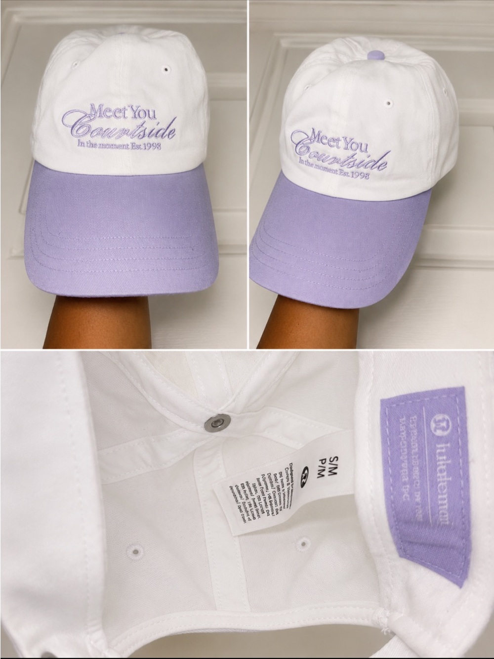 Lululemon Two-Tone Lavender & White Baseball Cap